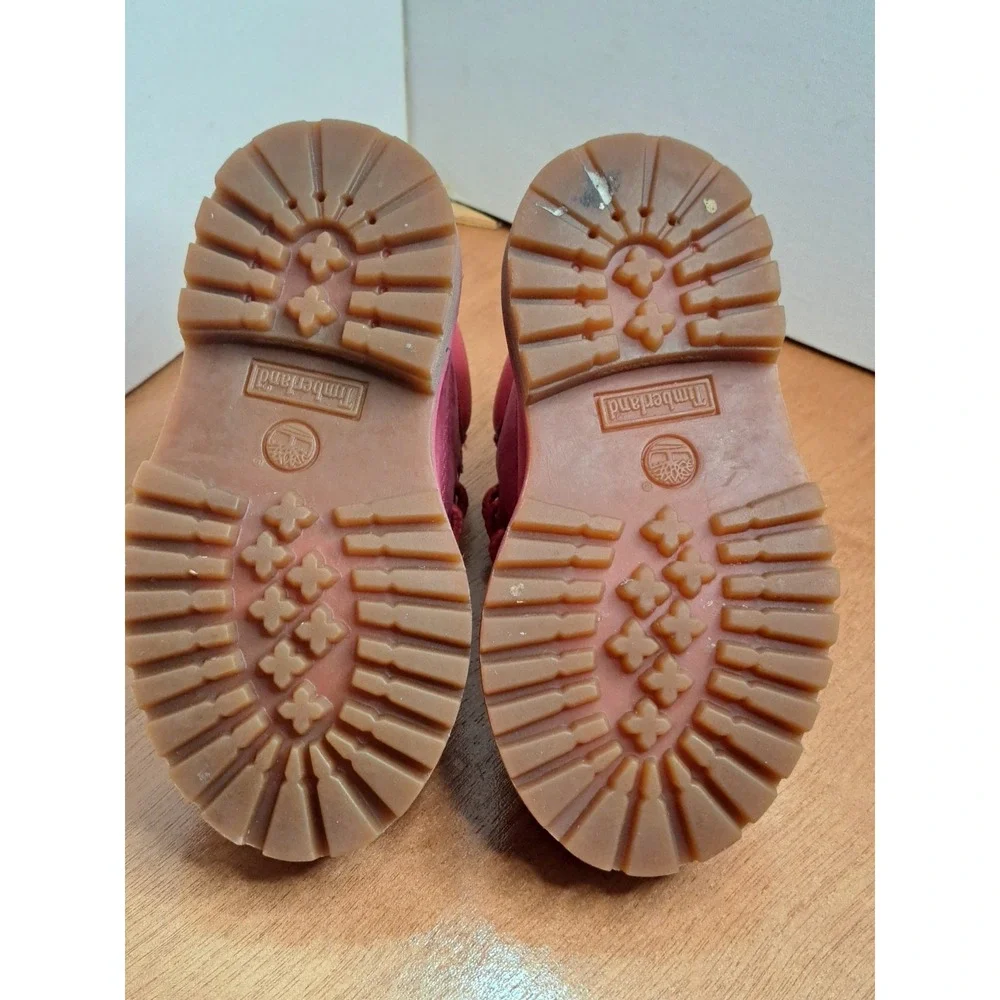 Timberland Waterproof Pink Leather Boots Girls' DURABLE Size 6